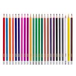 Карандаши цветные стираемые с ластиком ПИФАГОР "МАГИЯ", 24 цветов, пластиковые, 181576, 50