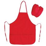 Фартук с нарукавниками для уроков труда ПИФАГОР, 2 кармана, малый, 39х49 см, красный, 270919