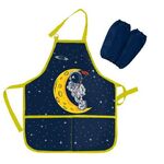 Фартук с нарукавниками для уроков труда BRAUBERG KIDS, 45x54 см, 2 кармана, "Spaceman", 271639