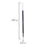 Стержень гелевый BRAUBERG 130 мм, ЧЕРНЫЙ, игольчатый узел 0,5 мм, линия письма 0,35 мм, 170170