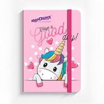 Блокнот с резинкой в клетку 96 л., МАЛЫЙ ФОРМАТ А6 (109х148 мм), твердая обложка, ЮНЛАНДИЯ, "Unicorn", 113742