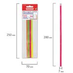 Закладки-ляссе "ПОЗИТИВ" для книг А5 (длина 28 см) ПИФАГОР, клейкий край, 4 ленты, 111649