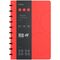 Бизнес-тетрадь В5+, 80л., Berlingo "Eclipse", клетка, на кольцах, с возм. замены блока, 80г/м2, пластик. (полифом) обложка, линейка-закладка, красная