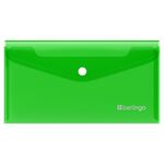 Папка-конверт на кнопке Berlingo "No Secret", С6, 200мкм, зеленая