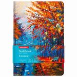 Блокнот А5 (143x210 мм), BRAUBERG VISTA "Aqua Autumn", под кожу, гибкий, 80 л., 112072