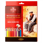 KOH-I-NOOR 3713 (48) Набор высококачественных акварельных цветных карандашей MONDELUZ OLD MAN, с кистью и точилкой, картон.упак. с подвесом, 48 цветов