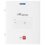 Тетрадь 24 л. BRAUBERG "КЛАССИКА", клетка, обложка картон, БЕЛАЯ, 106484