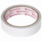 Клейкая двухсторонняя лента 25 мм х 8 м, ПОЛИПРОПИЛЕНОВАЯ ОСНОВА, 90 микрон, BRAUBERG, 606425