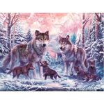 Картина стразами (алмазная мозаика) 30х40 см, ОСТРОВ СОКРОВИЩ "Волки", на подрамнике, 662423