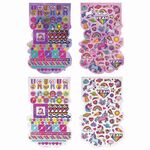 Альбом со сверкающими наклейками "Единороги", 4 листа, более 250 шт., склейка, ЮНЛАНДИЯ, 662698