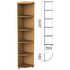 Шкаф (стеллаж) угловой "Монолит", 390х390х2050 мм, 4 полки, цвет бук бавария, УМ46.1