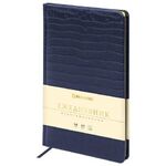 Ежедневник недатированный А5 (138х213 мм) BRAUBERG "Comodo", под кожу, 160 л., темно-синий, 113500