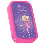 Пенал ЮНЛАНДИЯ, 2 отделения, ламинированный картон, 19х11 см, "Dancing girl", 270885