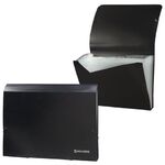 Папка на резинках BRAUBERG, А4, 13 отделений, пластиковые индексы, черная, Россия, 226020