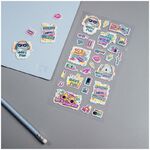 Наклейки объемные MESHU "90 s party", 10*24см, 27 наклеек, инд. уп., европодвес