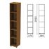 Шкаф (стеллаж) "Монолит", 370х390х2050 мм, 4 полки, цвет орех гварнери, КМ45.3