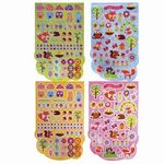 Альбом со сверкающими наклейками "Лесные зверушки", 4 листа, более 250 шт., склейка, ЮНЛАНДИЯ, 662695