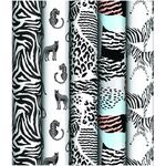 Упаковочная бумага белый крафт 70*100см, ArtSpace "Анималистичный принт", 70г/м2, ассорти 5 дизайнов