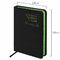 Ежедневник датированный 2024 МАЛЫЙ ФОРМАТ А6 100х150 мм, BRAUBERG "Chameleon", под кожу, черный/зеленый, 114799