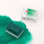 Краска акварель художественная "Белые ночи" зеленая оригинальная цв. №719 кювета 2,5мл