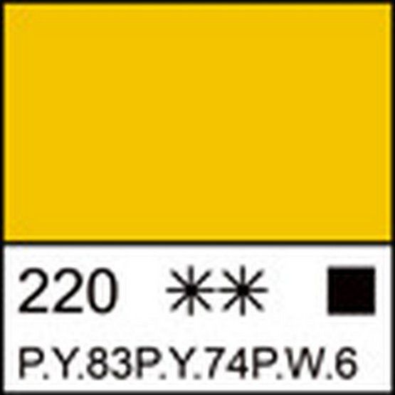 Краска акриловая художественная "Ладога" желтая средняя цв. №220 банка 500мл