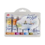 Набор акварельных художественных красок "Белые ночи" Классика, пластиковый коррекс, 6 цв. в тубах по 10мл