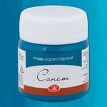 Краска гуашь художественная "Сонет" сине-зеленая цв. №514 банка 40мл