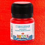 Краска акриловая глянцевая для декоративного творчества "Decola" красная цв.№331 банка20 мл