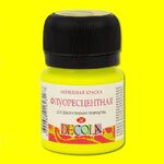 Краска акриловая для декор. тв-ва "Decola" флуоресцентная лимонная цв. №214 банка 20мл
