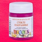 Краска акриловая для декор. тв-ва "Decola" по стеклу и керамике розовая светлая цв. №335 банка 50мл