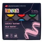 Набор акриловых красок для декор. тв-ва "Deсola" по шёлку батик 9 цв. в банках по 50мл