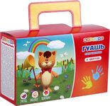 Набор пальчиковых красок для детского творчества "Цветик", 6 цв. по 80мл