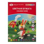 Набор цветной бумаги "Цветик", 65 г/м2, А4, 8 цветов, 16 л