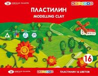 Набор пластилина детского классического "Цветик", со стеком, 16 цветов, 240 гр