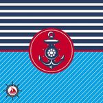 Бумага для скрапбукинга "Морская тема №№", 5 листов 15х15 см