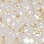 Бумага для скрапбукинга "Свадебный мотив №№", 5 листов 15х15 см