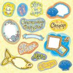 Бумага для скрапбукинга "Счастливого отпуска", 5 листов 15х15 см