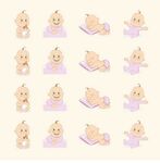 Бумага для скрапбукинга "Малыш №№", 5 листов 15х15 см