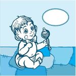 Бумага для скрапбукинга "Малыш №№", 5 листов 15х15 см