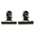 Набор зажимов для бумаги "Сонет", металл, 50 мм, 2 штуки