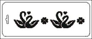 Трафарет пластиковый 10 х 25 см, Лебеди