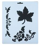 Трафарет "Сонет", растительный, цветок, лист, 25,5x20,5 см, плаcтиковый