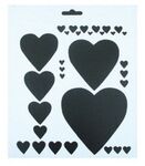 Трафарет "Сонет", сердца, 25,5x20,5 см, плаcтиковый