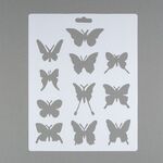 Трафарет "Сонет", бабочки, 25,5x20,5 см, плаcтиковый