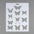 Трафарет "Сонет", бабочки, 25,5x20,5 см, плаcтиковый