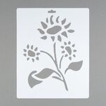 Трафарет "Сонет", подсолнух, 25,5x20,5 см, плаcтиковый