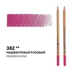 Карандаш профессиональный цветной "Мастер-класс" №382, маджентовый розовый