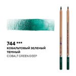 Карандаш профессиональный акварельный "Белые ночи" №744, кобальтовый зеленый темный