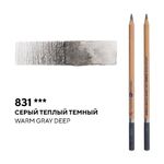 Карандаш профессиональный акварельный "Белые ночи" №831, серый теплый темный