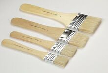 Кисть из щетины "Сонет", флейц, короткая лакированная ручка, №4